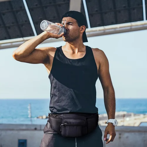 Miniatura 7 de NOOLA Riñonera de Cintura para Hombres Mujeres, Bolsa de Cintura Ligera con Soporte para Botella de Agua, Bolsa de Cintura Ajustable con Múltiples
