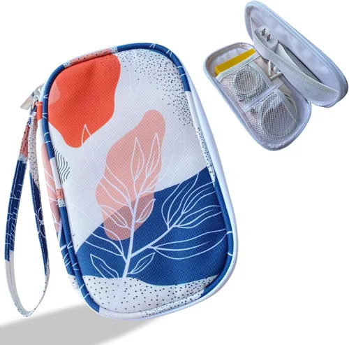 Miniatura 9 de Funda organizadora de artículos electrónicos, organizador de cables, bolsa de tecnología de viaje esenciales, adecuada para cargador, cable, Negro