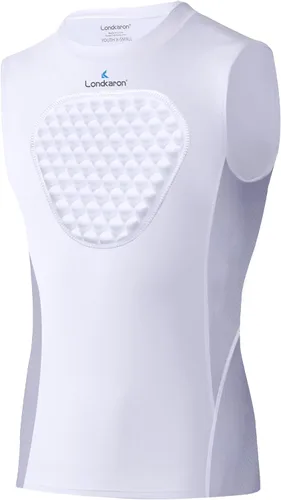 Miniatura 6 de Youth Elite - Camiseta deportiva con protector de pecho, acolchado en el pecho para béisbol, fútbol y sóftbol
