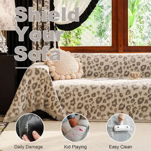 Miniatura 252 de VClife Fundas de sofá bohemio de felpilla para sofá seccional, fundas de sofá suaves y antideslizantes para sofá de 2 cojines, protector de muebles
