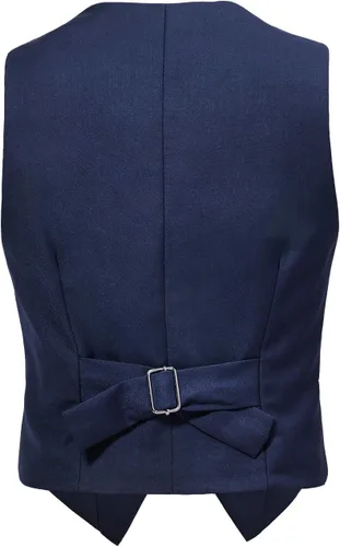 Miniatura 2 de Visaccy Chaleco de traje formal con 3 botones para niños y niñas, marino