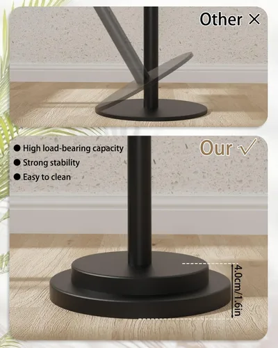 Miniatura 6 de Mesa auxiliar versátil con base de metal, altura ajustable, soporte vintage cuadrado de metal para plantas de interior, para sofá, mesita de noche
