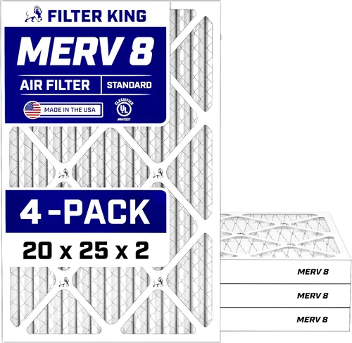 Miniatura 170 de Filter King Filtro de aire 6x6x1 Paquete de 4 Filtros plisados MERV 8 HVAC para horno A/C Fabricado en Estados Unidos Tamaño real: 5.5 x 5.5