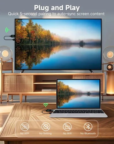 Miniatura 3 de Transmisor y receptor HDMI inalámbrico con pantalla LED de 328 pies/328.1 ft, decodificación 4K 1080P a 60Hz Salida de video Ultra FHD, Plug & Play