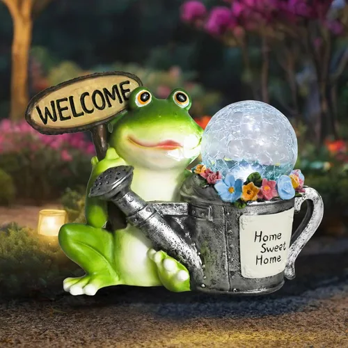 Miniatura 9 de Estatua de jardín de ángeles, decoración al aire libre, jardín de ángel sosteniendo pájaro con luces solares, regalos de jardinería para mamá