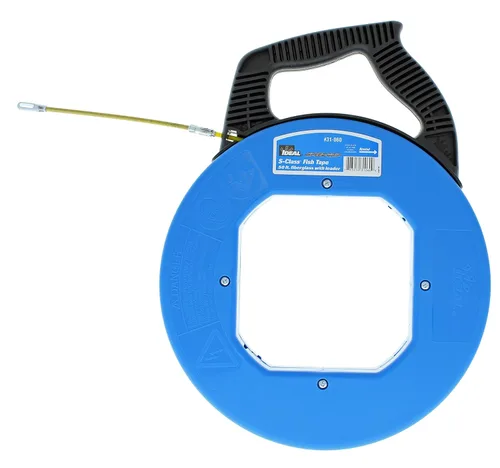 IDEAL Electrical 31-060 Cinta de Pesca de Fibra de Vidrio Clase S – 0.1875 pulg. x 50 pies, Cinta de Pesca No Conductiva con Guía de 12 pulg.,