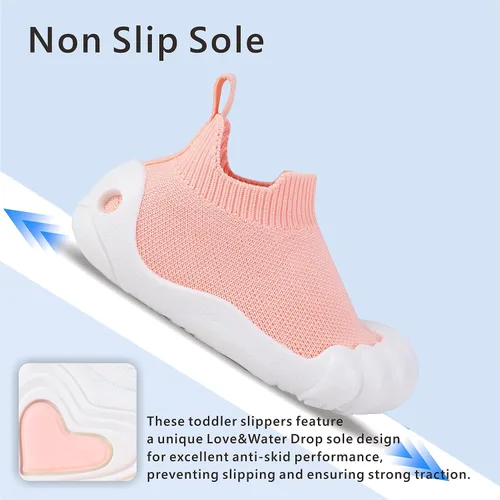 Miniatura 5 de SK SIX Wide-Toddler Sock-Shoes Baby-Sneakers - Infant Walking Boys Girls Breathable Kids Safty House Slippers Non-Slip Slip on Barefoot Cute