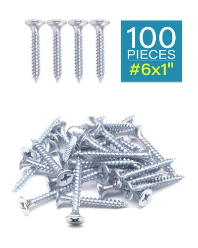 Miniatura 2 de IMScrews 100 tornillos para paneles de yeso de 1 pulgada, Phillips de cabeza plana #6, rosca fina, punta afilada, ideales para paneles de yeso