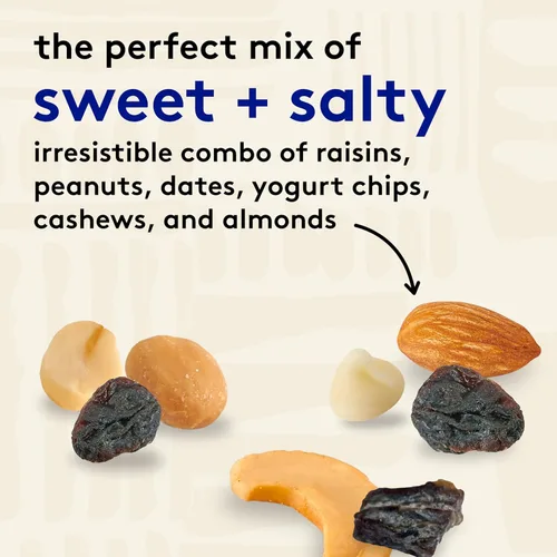 Miniatura 4 de Snak Club Mezcla de frutos secos de yogur con pasas, cacahuetes, dátiles secos, papas fritas de yogur, anacardos y almendras, aperitivo sin gluten