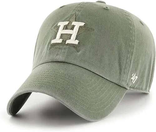 Miniatura 4 de 47 Brand MLB Moss Green Primary Logo Clean Up Adjustable Strap Baseball Cap Hat, Adult One Size Fits All