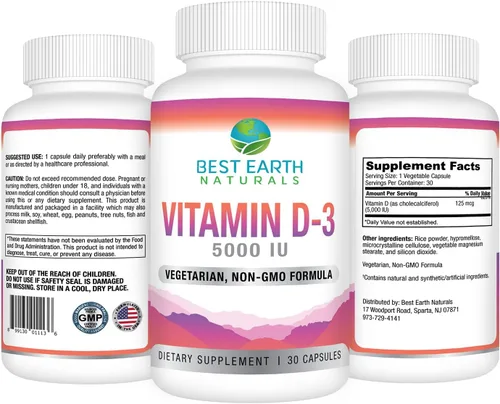 Miniatura 2 de Best Earth Naturals Vitamina D-3 5000 UI
