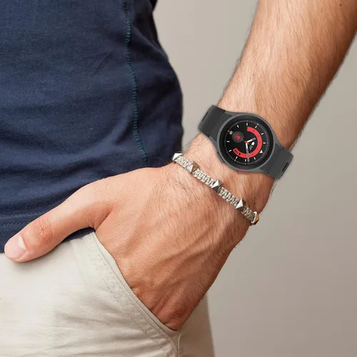 Miniatura 5 de Correa deportiva de silicona suave para Galaxy Watch 7/6/5/4/FE de 1.57 pulgadas, 1.73 pulgadas, sin huecos, compatible con Samasung Galaxy Watch