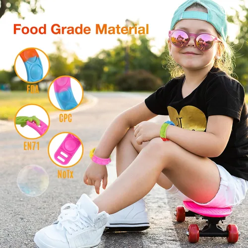 Miniatura 3 de 36 Paquetes de Juguetes Antiestrés Pop Fidget Pulseras de Fiesta para Cumpleaños Recuerdos de Fiesta para Niños 4-8, 8-12 Caja de Premios Pequeña