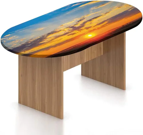 Miniatura 16 de XISUNYA Mantel ovalado ajustable de poliéster elástico, diseño de azulejos geométricos coloridos tradicionales, estampado oriental, se adapta a