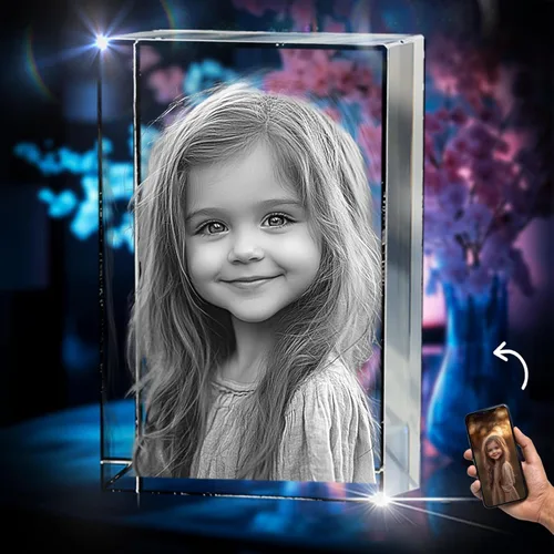Miniatura 13 de 3D innovation Foto de cristal 3D, regalos conmemorativos personalizados para mamá, papá, esposa, hombres, mascotas, imagen de vidrio personalizada