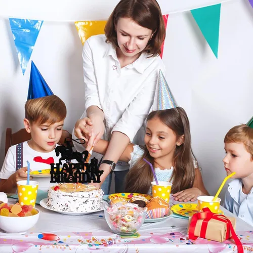 Miniatura 6 de Decoración para tartas de vaquero: cumpleaños de niños occidentales con purpurina, fiesta temática de vaquero para hombres, baby shower, temática