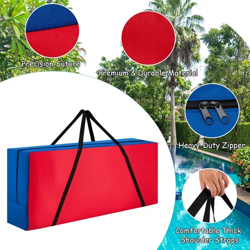 Miniatura 6 de COSTWAY Bolsa de transporte gigante 4 en una fila, bolsa de almacenamiento para juego gigante gigante de 4 en fila (juego no incluido), para juego
