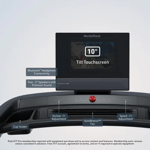 Miniatura 2 de NordicTrack Serie comercial: Cintas de correr plegables premium, inclinación y declive, se requiere membresía iFIT para acceder al contenido