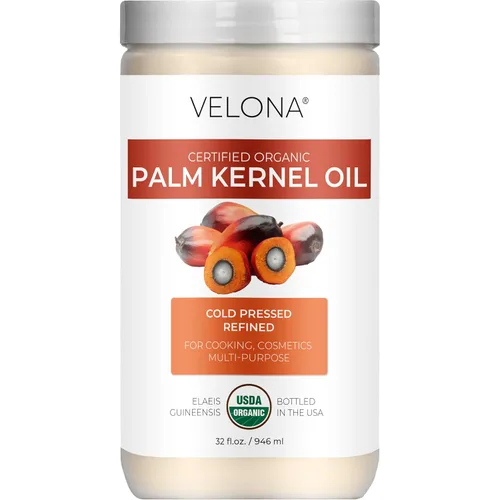 Miniatura 8 de velona Aceite de almendra de palma orgánico certificado por la USDA, 2 onzas líquidas, aceite portador 100% puro y natural, refinado, prensado