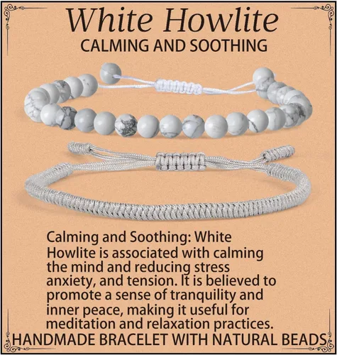 Miniatura 18 de LPBeads Pulsera de piedra natural hecha a mano de tamaño ajustable