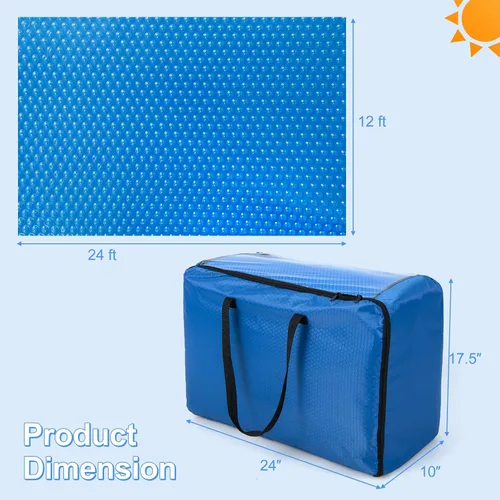 Miniatura 6 de S AFSTAR Cubierta de piscina rectangular de 12 x 24 pies, con bolsa de transporte, impermeable y a prueba de polvo, cubierta de piscina resistente