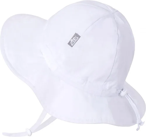 Miniatura 45 de JAN & JUL Sombrero de sol de algodón UPF 50+ con ala ancha para niñas pequeñas