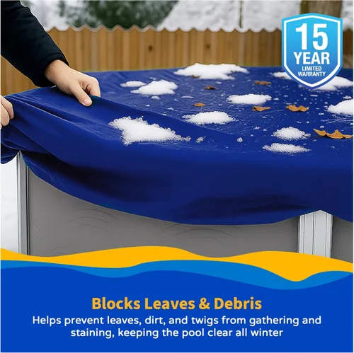 Miniatura 4 de Blue Wave Funda redonda dorada para alberca sobre el suelo de 24 pies para invierno, polietileno duradero y resistente a la intemperie