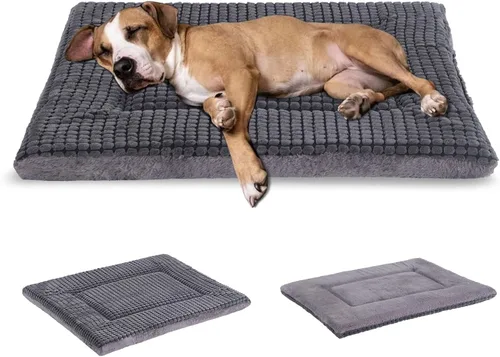 Miniatura 37 de BVAGSS XH079 - Almohadilla reversible para jaula de perro, de espuma viscoelástica, suave, cálida, lavable a máquina, colchón para perreras