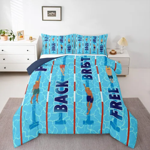Miniatura 17 de Boy Basketball Comforter Set Twin Size,Ball Sport Games Bedding Sets 2Pcs for Girls Boys Teens Room Decor,Basketball Player Silhouette Duvet Insert