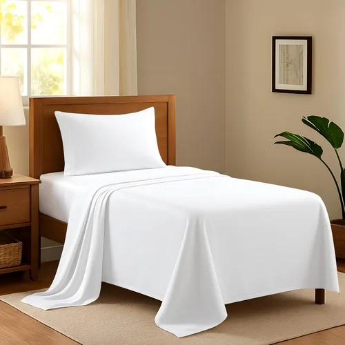 Miniatura 31 de Juego de sábanas 100% algodón egipcio para cama individual, sábanas de lujo de la serie 600 refinadas para cama de tamaño individual