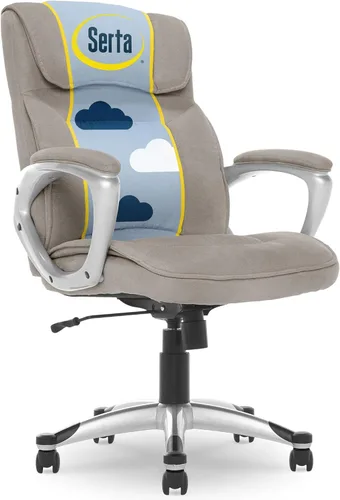 Miniatura 23 de Serta® Hannah Silla ejecutiva para oficina en casa, ergonómica de respaldo medio con soporte lumbar, cojín de asiento firme, almohadas corporales