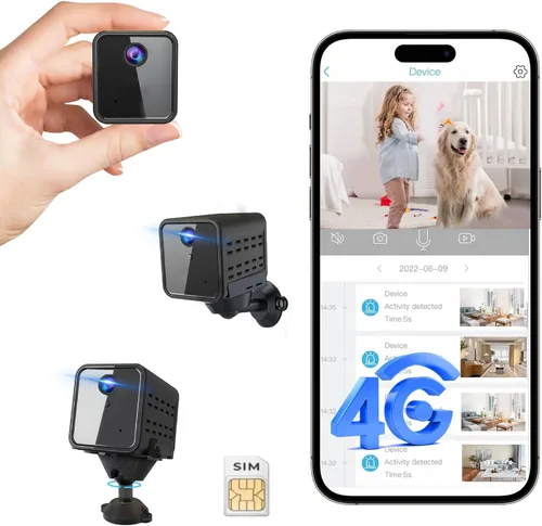 Cámara de seguridad celular vebiliki 2K, sin cámara WiFi, tarjeta SIM incluida, no compatible con WiFi, sensor de movimiento por radar, cámara de