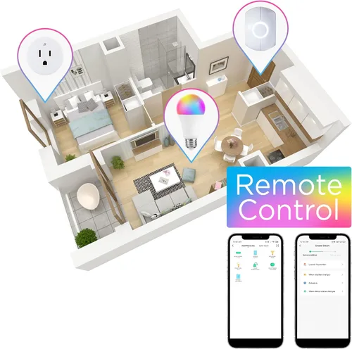 Miniatura 3 de JONATHAN Y BLB2000A-SET2 Bombilla inteligente A19 regulable, LED que cambia de color regulable, Alexa, compatible con Google Home Assistant,