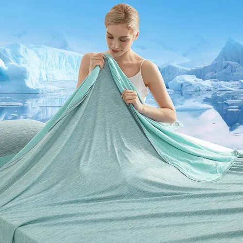 Miniatura 11 de Marchpower - Manta de enfriamiento para niños que duermen con calor, manta de lana fresca Arc-Chill con diseño de doble cara, fibra de enfriamiento
