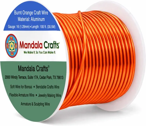 Miniatura 300 de Mandala Crafts - Alambre de aluminio anodizado de 8 calibre para hacer joyas - 9.75 m de alambre flexible negro colorido - Flexible para bonsái