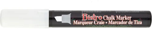 Marvy Uchida - Marcador de tiza con punta de cincel, color blanco