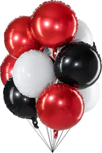 Miniatura 11 de Globos redondos de Mylar de aluminio dorado y negro, 20 globos metálicos de fiesta de 18 pulgadas para baby shower, graduación, decoración de fiesta