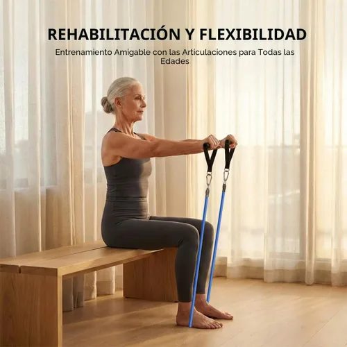Miniatura 4 de VEICK Bandas de resistencia, bandas de ejercicio, bandas de entrenamiento, bandas de resistencia para entrenar con asas para hombres y mujeres
