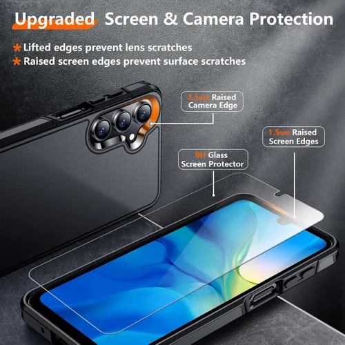Miniatura 5 de Red2Fire - Funda diseñada para Samsung Galaxy A16 5G, protección contra caídas de grado militar, antideslizante, resistente, para todo el cuerpo, a