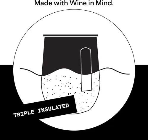 Miniatura 3 de Corkcicle Vaso de vino sin tallo, mantiene las bebidas frías durante 6 horas, acero inoxidable con triple aislamiento, base antideslizante, regalo