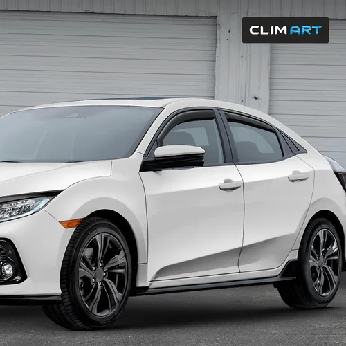 Miniatura 4 de CLIM ART - Deflectores de ventana de canal increíblemente duraderos para Honda Civic 2016-2021 Hatchback, deflectores de ventana originales, viseras