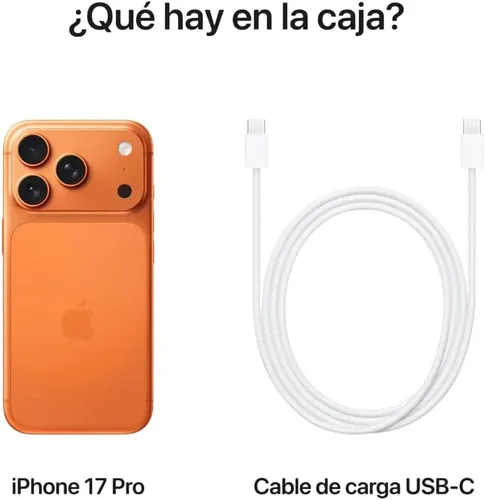 Miniatura 5 de Apple iPhone 17 Pro Max, versión estadounidense, 1 TB, eSIM, naranja cósmica para AT&T (renovado)