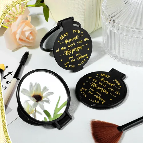 Miniatura 4 de Weysat 48 piezas de espejos pequeños y compactos inspiradores, regalos a granel, regalos de orgullo para mujeres, empleados de oficina, compañeros
