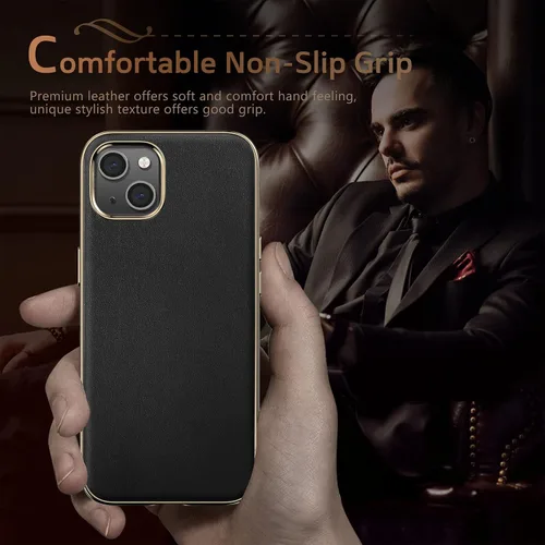 Miniatura 3 de LOHASIC Funda de piel diseñada para iPhone 13, funda clásica de lujo, suave, antiarañazos, a prueba de golpes, compatible con iPhone 13 de 6.1