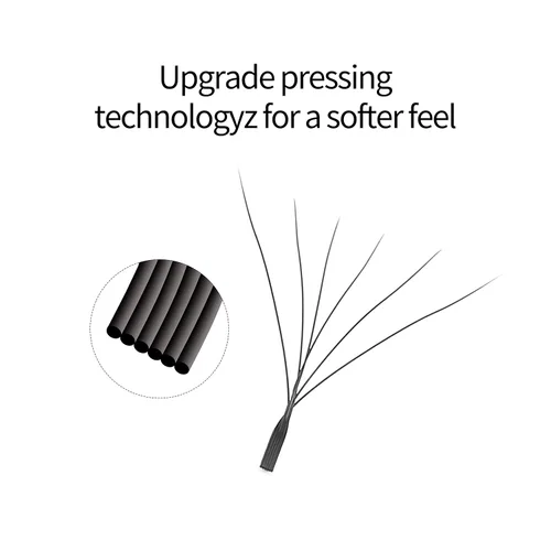 Miniatura 5 de Extensiones de pestañas falsas 6D con volumen, abanico prefabricado, rizado 0.07 D, mezcla de 8-15mm, pestañas mate negras en forma de W