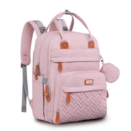 Miniatura 39 de BabbleRoo - Mochila para pañales - Bolso de viaje con artículos esenciales para bebés - Mochila multifuncional resistente al agua, bolso de viaje