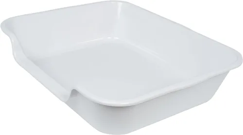 Miniatura 23 de 1 paquete de caja de arena extra grande para gatos (material ABS), corral de arena para gatos mayores de entrada baja para gatos geriátricos