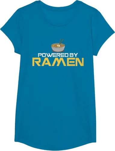 Miniatura 77 de Camiseta de fideos de anime japoneses Powered By Ramen, Negro, S