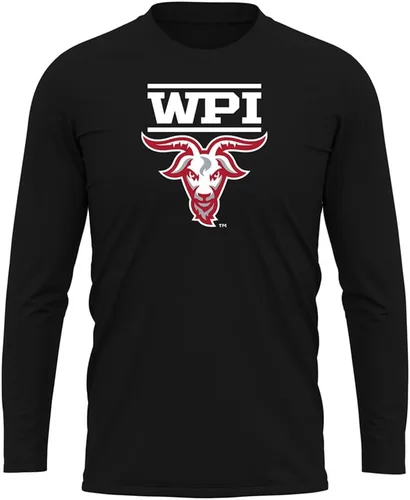 Miniatura 31 de Camisa deportiva de manga larga oficial de la NCAA Collegiate para hombre, colección negra con logotipo primario