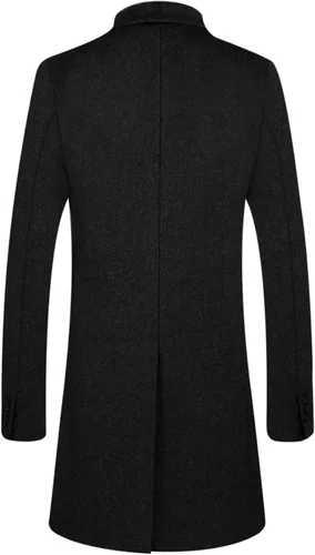 Miniatura 2 de APTRO Gabardina de lujo de longitud completa para hombre, abrigo largo de lana, rompevientos de invierno